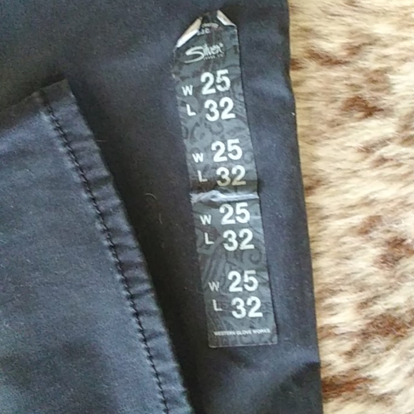 NWT SILVER SUKI JEANS JEANS. FADED BLACK. SZ 25X32 - Picture 5 of 11